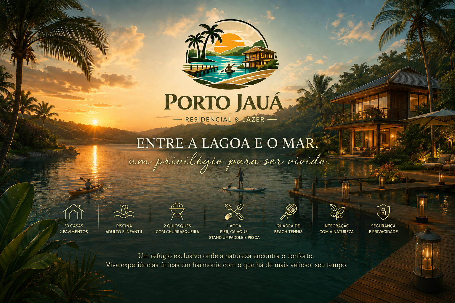 Porto Jauá Residencial & Lazer - Vista da Lagoa e Infraestrutura